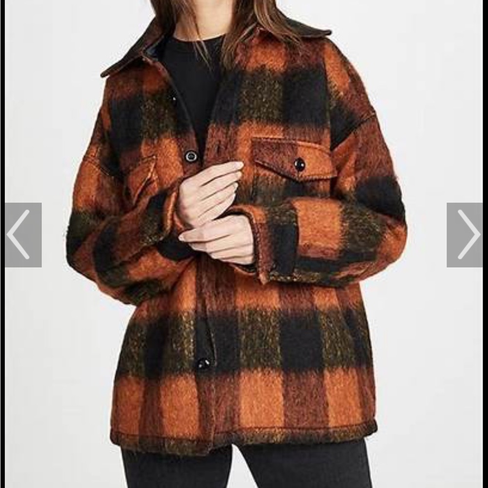 Anine Bing Samone Plaid Jacket